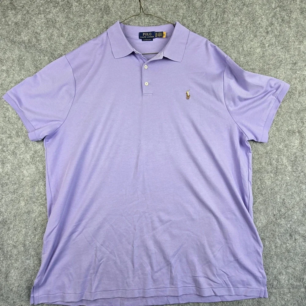 Polo Ralph Lauren Polo Mens XXL Purple Custom Slim Fit Flesh Pony